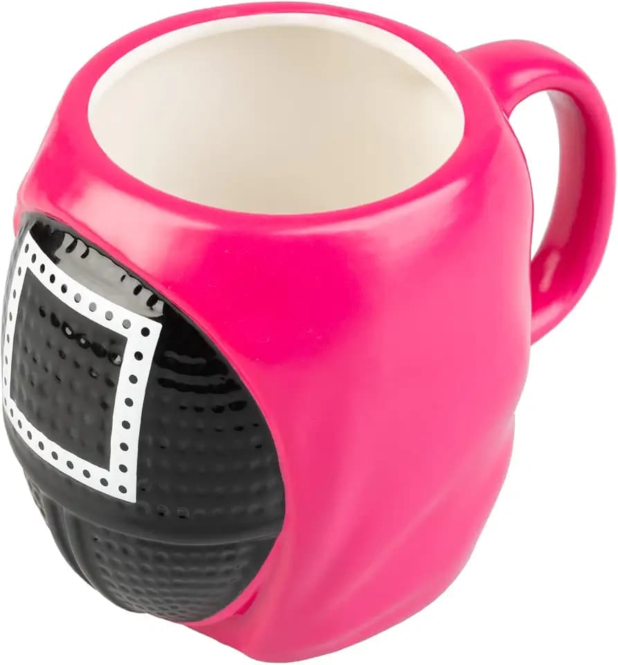 Grupo Erik 3D Kaffeetasse Tasse Kaffeetasse Squid Game Teetasse - Keramik Tasse - Kaffeebecher Größe 10,5 x 15 x 11,5 cm Fassungsvermögen 600 ml - Offizieller Squid Game Fanartikel