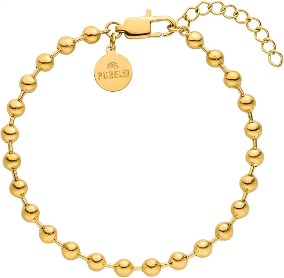 Purelei Anxiety Fidget Bubble Armband – Edelstahl in Gold, Silber & Roségold, verstellbar 16-19 cm