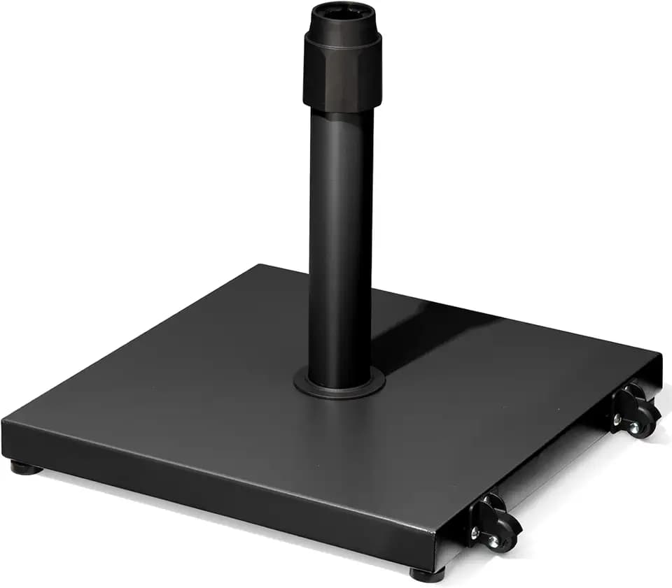 45lbs Patio Umbrella Base with Wheels, Heavy Duty Stand Outdoor