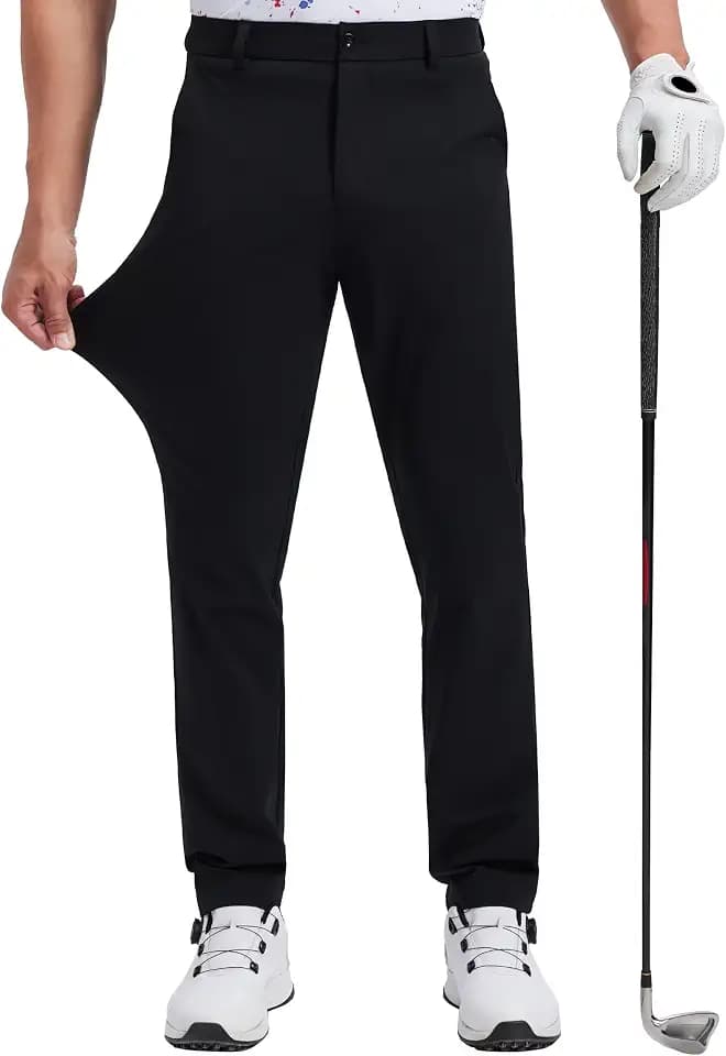 QPNGRP Men's Golf Pants 29"/31"/33" Inseam Stretch Casual Work Dress Pants