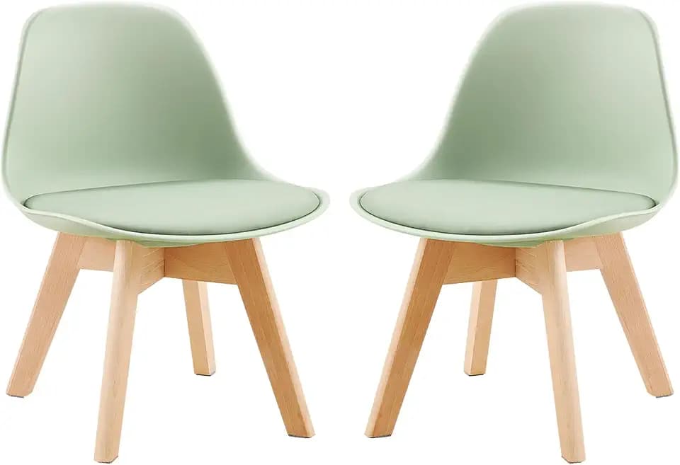 EGGREE Kinderstuhl 2er Set, PP Sitz, für Kinderzimmer, Grün