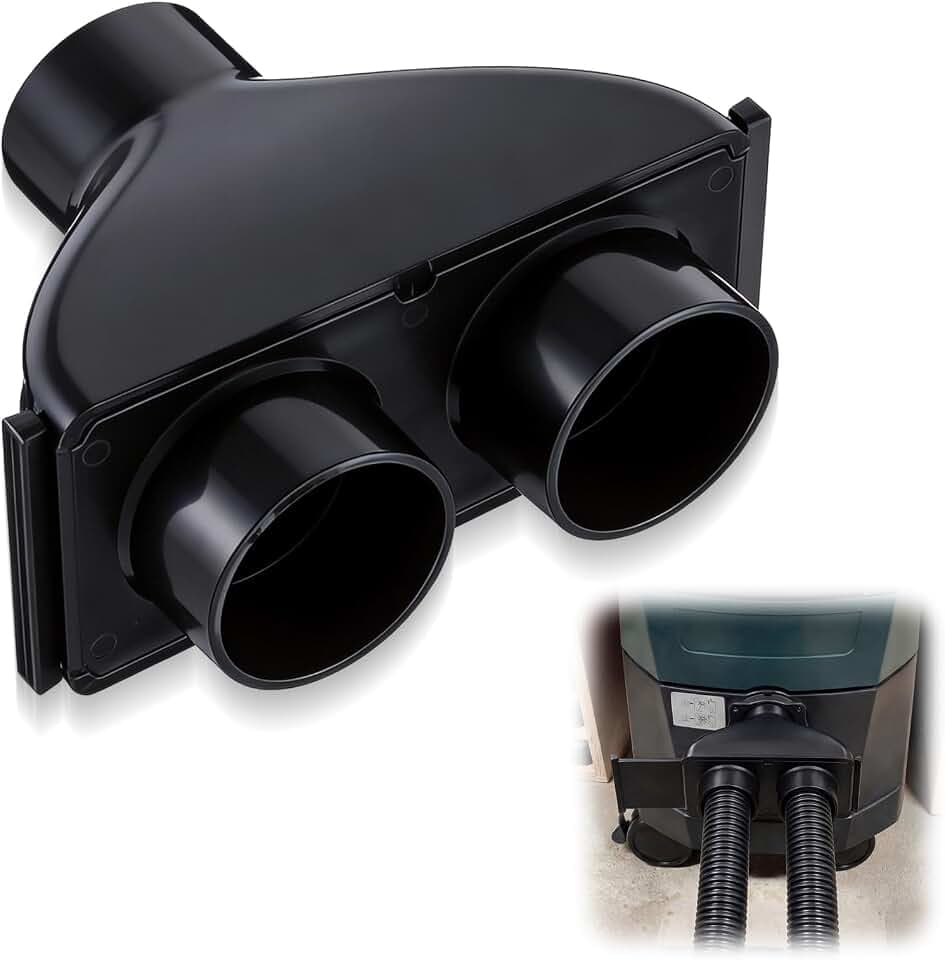 1 Pcs Oyfolk 2.5" ABS Vacuum Y Connector Splitter, Black