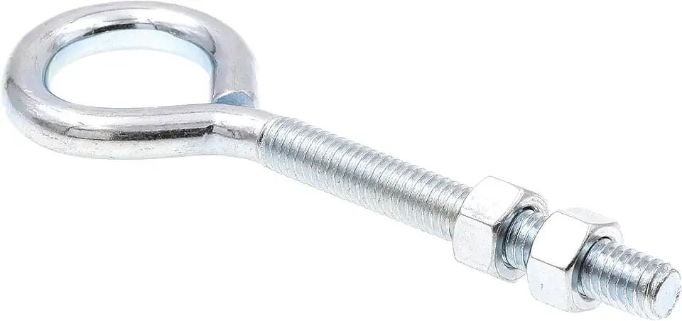 Prime-Line 9066839 Eye Bolts with Nuts, 3/8 in.-16 X 5 in., Zinc Plated Steel (20 Pack)