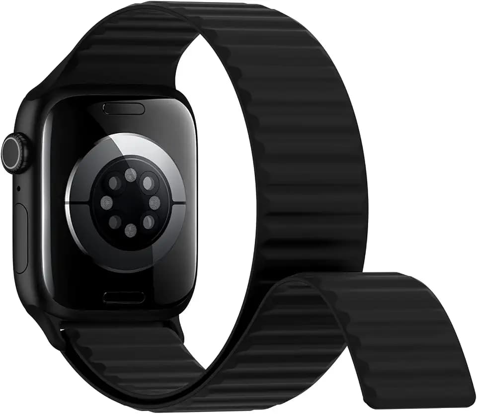 Magnetic Silicone Sport Bands Compatible with Apple Watch Band Women Men