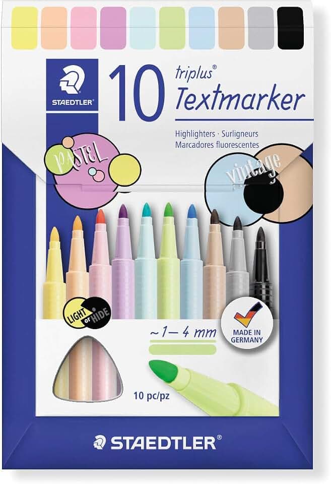 STAEDTLER triplus textsurfer 362 Textmarker – 10er-Set, Pastell