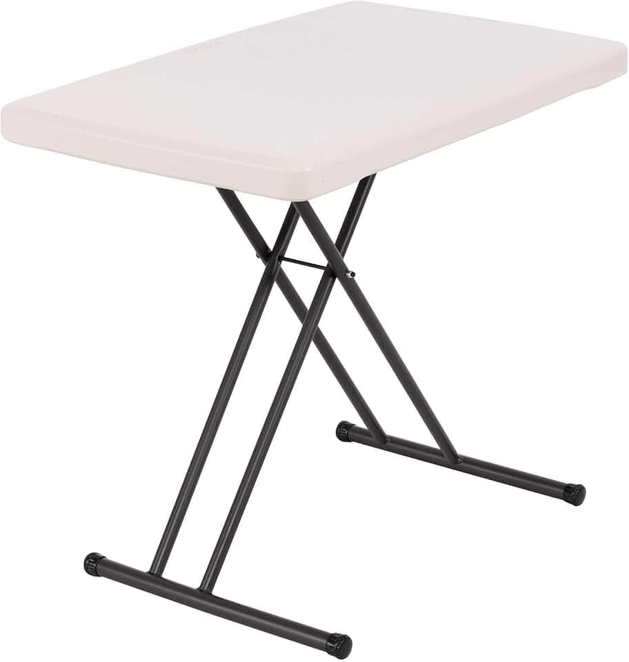 Lifetime 28240 Verstellbarer Klapptisch für Laptop, TV-Fach, 30 Zoll (76,2 cm), mandelfarben