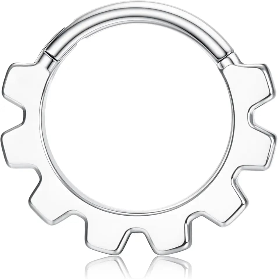 BodyBonita Septum Piercing 16G – 316L Edelstahl Nasenpiercing Nasenring Reifen für Damen Herren Helix Conch Piercings Tragus Daith Knorpel Piercing 8 mm 10 mm
