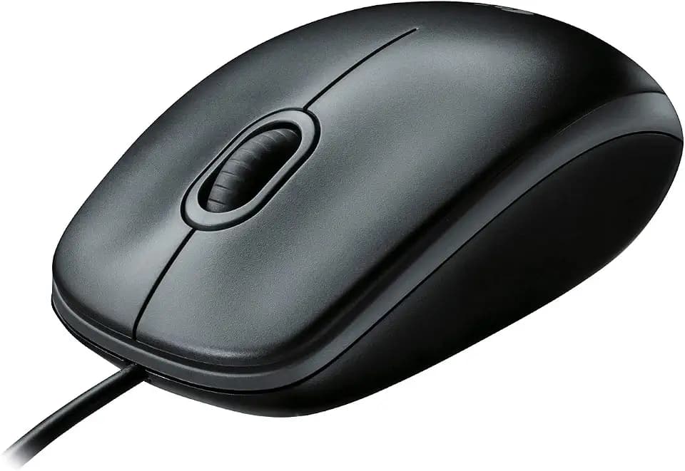 Logitech B100 Ambidextrous Wired Mouse - Black
