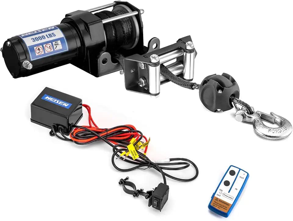 WeiSen 3000lb 12V Electric Winch Kit for UTV ATV Off Road Trailer Towing