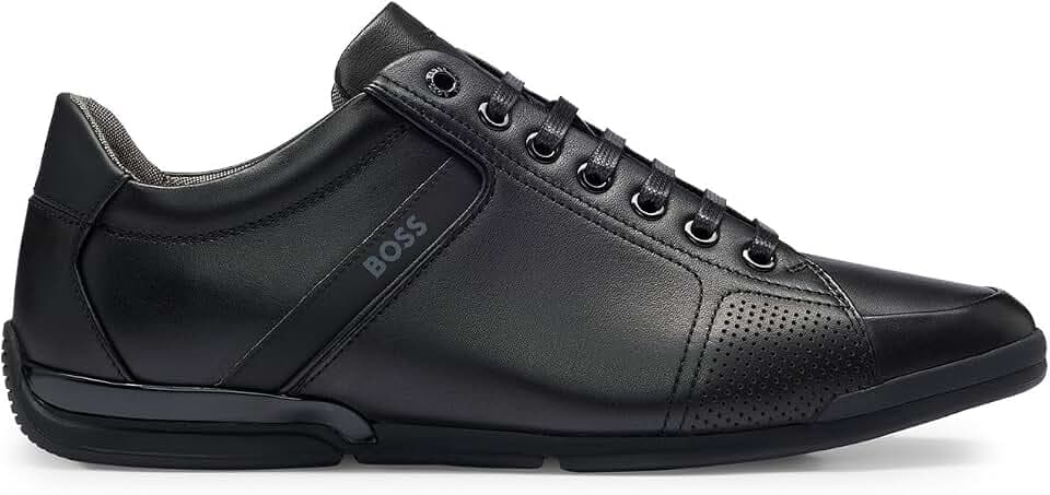 BOSS Herren Saturn Lowp Ledersneakers mit geruchsneutralisierendem Innenfutter Größe