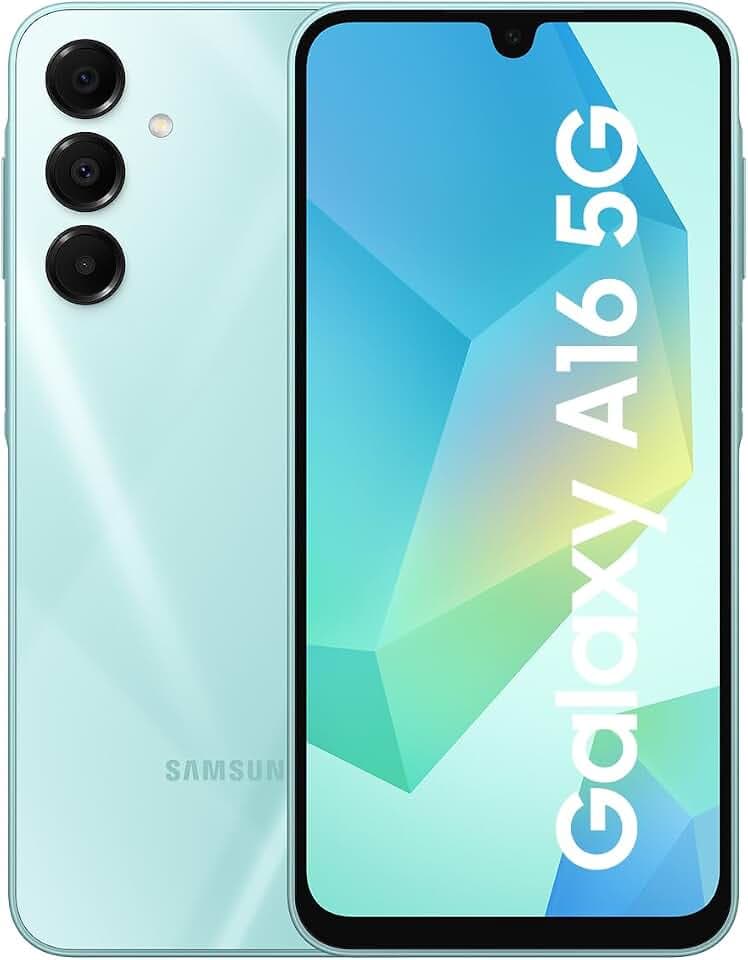 Samsung Galaxy A16 5G Smartphone ohne Vertrag, Handy mit Android, 50-MP-Hauptkamera, 16,91 cm / 6,7" Display, 128 GB, Light Green, 2,5 Jahre Herstellergarantie [Exklusiv bei Amazon]