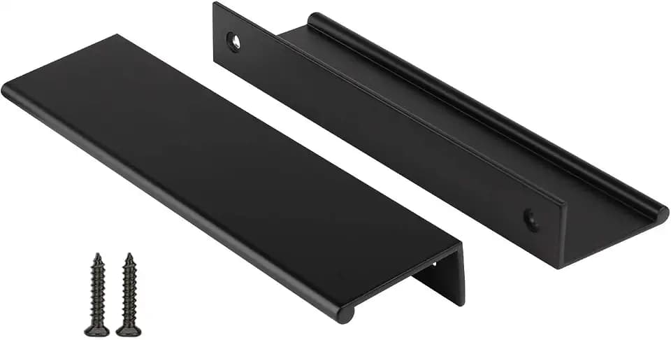 Peaha 10 Pack Kitchen Cabinet Handles 5-1/16" Black Drawer Pulls Edge Pulls