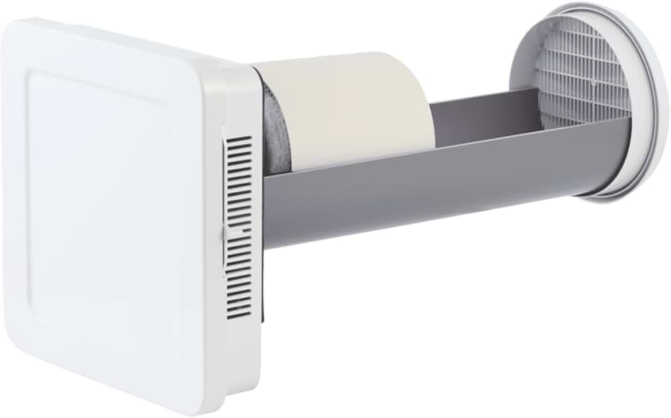 SIEGENIA AEROTUBE WRG smart LQS - Wandlüfter, dezentrale Wohnraum-Lüftung | energiesparend, aktive Zu- oder Abluft, Wärmerückgewinnung, Luftqualitäts-, Temperatur- & Feuchte-Sensor, Steuerung per App