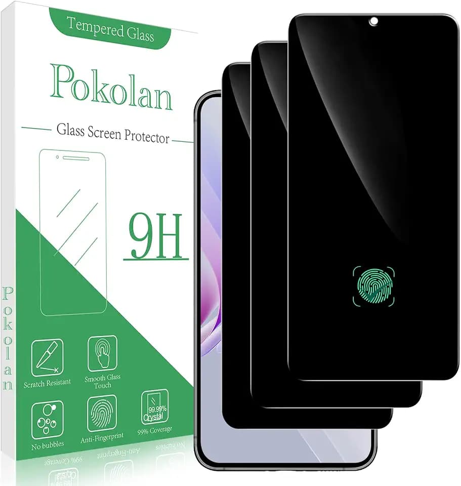 Pokolan 3 Pack Privacy Screen Protector for Samsung Galaxy S23 Plus