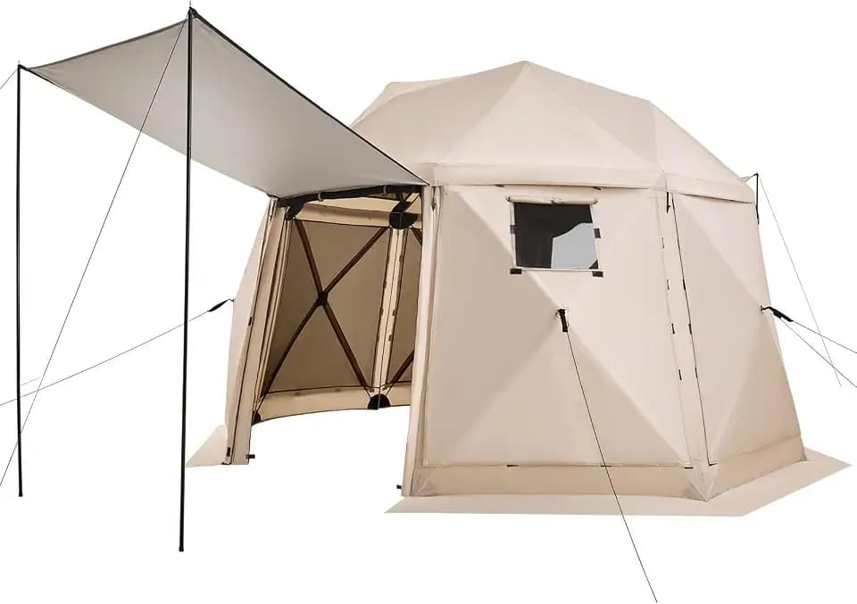 VEVOR 12x12ft Pop Up Gazebo Screen Tent, 13-Sided Dome for 8-10 People