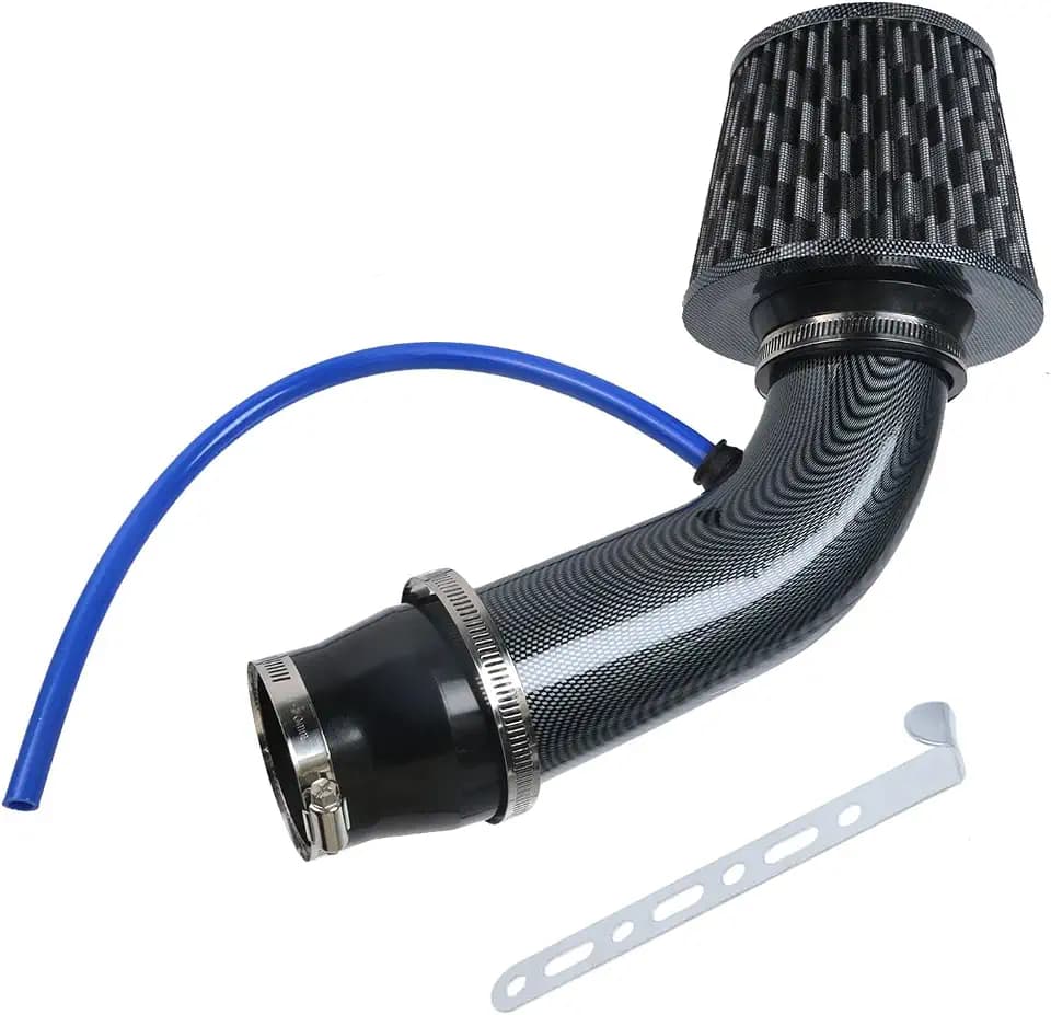 Modengzhe Cool Air Intake Kit, 3" Universal Induction Flow Tube Kit, Gray