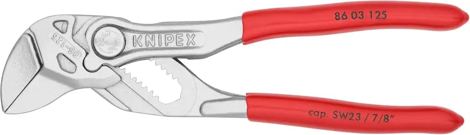 KNIPEX Tools 86 03 125, 5-Inch Mini Pliers Wrench