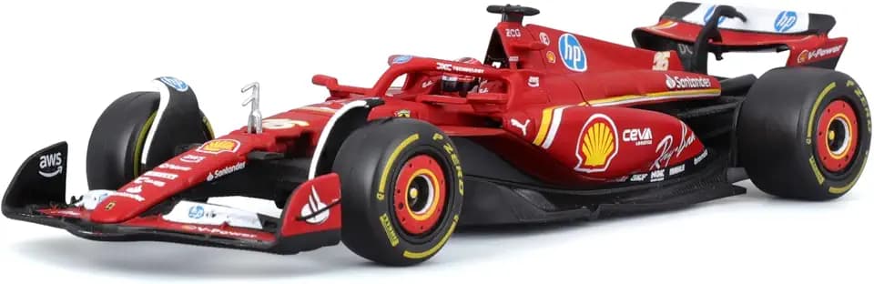 Bburago 1:43 Scale Die-Cast Ferrari SF-24 with Helmet (2024), Leclerc #16