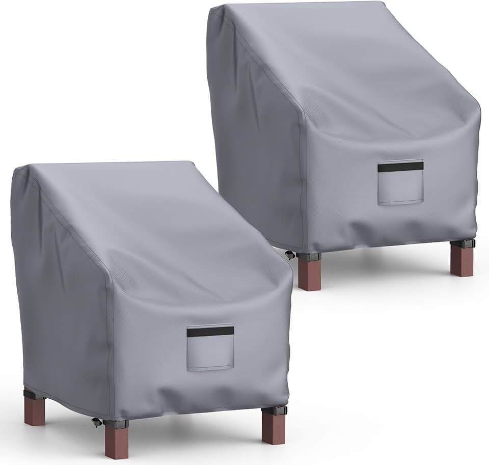 Patio Chair Covers Waterproof , Mrrihand Lounge Deep Seat Cover, Heavy Duty Outdoor Lawn Patio Furniture Covers (36" W x 37" D x 36" H - 2 Pack)