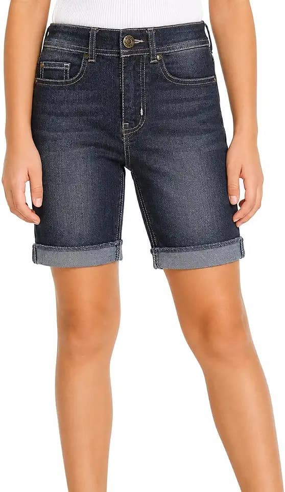 Bienzoe Mädchen Baumwolle Dehnbar Jeans-Shorts