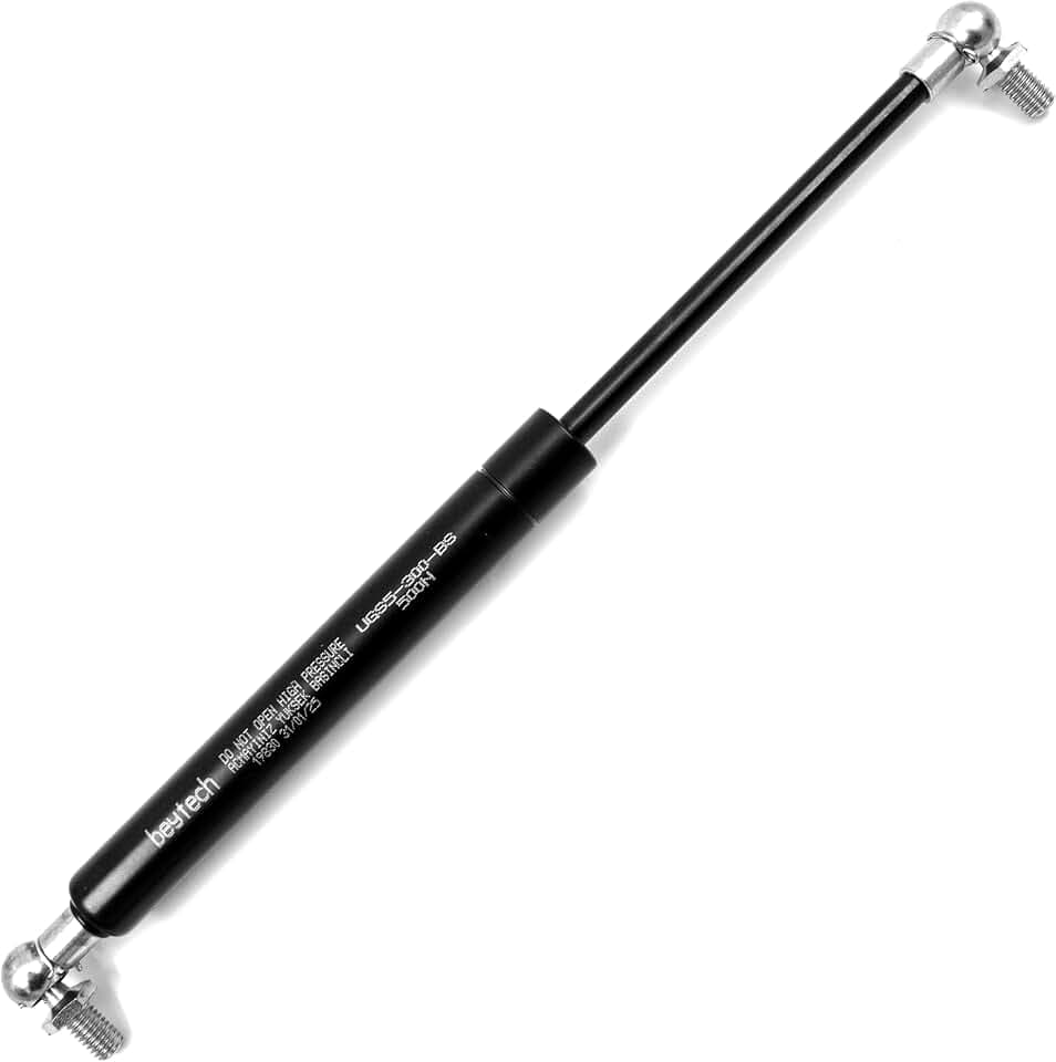 Universal Gasdruckfeder Gasdruckdämpfer Gasfeder Dämpfer für Türen, Autos, Kofferraum Motorhaubendämpfer, Länge 200-900 mm | Newton 100N – 1000N mit Kugelgelenk Endstücke (300 Newton, 650 mm)