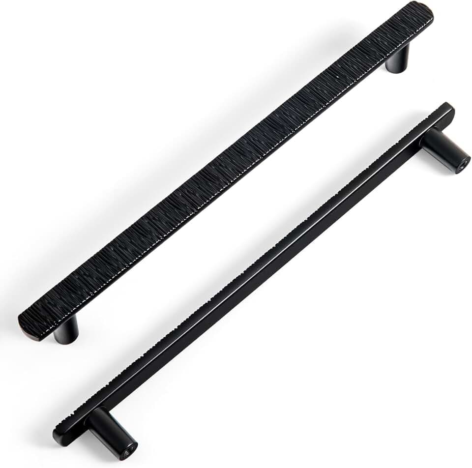 Goo-Ki 7-1/2 Inch（192mm Hole Centers Luxurious & Sturdy Zinc Alloy Cabinet Handls,Matt Black Cabinet Pulls for Kitchen,Drawer,Cupboard & Wardrobe,6 Pack