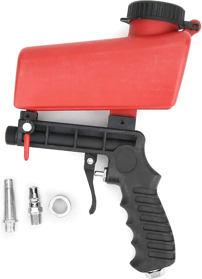 Pneumatic Sandblasting Gun, Portable Sand Blaster Tool 90PSI 21lbs Capacity