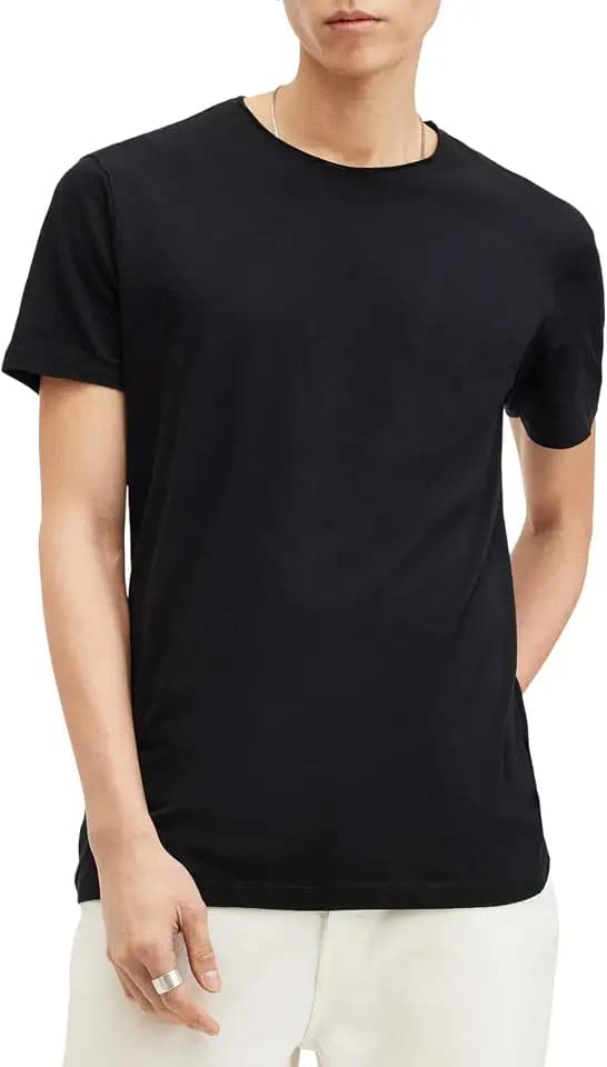 AllSaints Men's Figure Short Sleeve Crew Neck Shirt