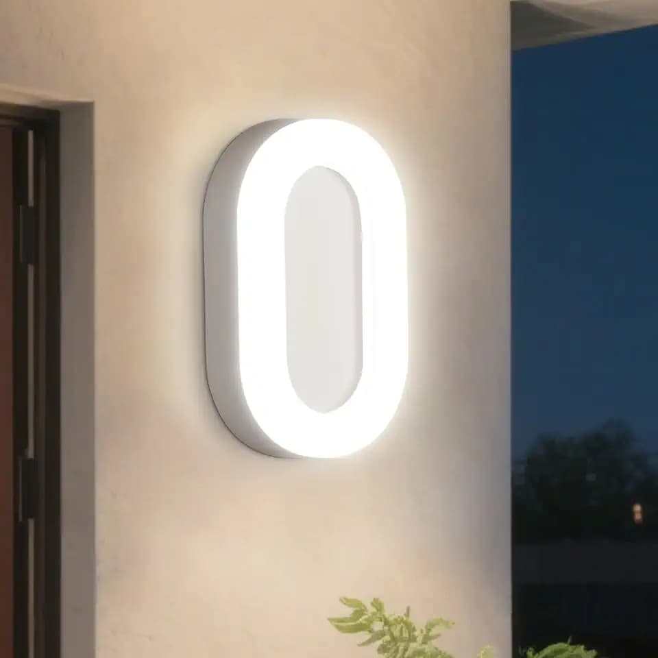 VivaLet Kellerlampe LED Wandlampe Innen, 12W 1200LM Kellerleuchte Feuchtraumleuchte, IP65 Wasserdicht Aussenlampe, 4000K Neturalweiß Oval Deckenlampe Lampe für Flur Küche Decke Wand Balkon Badezimmer