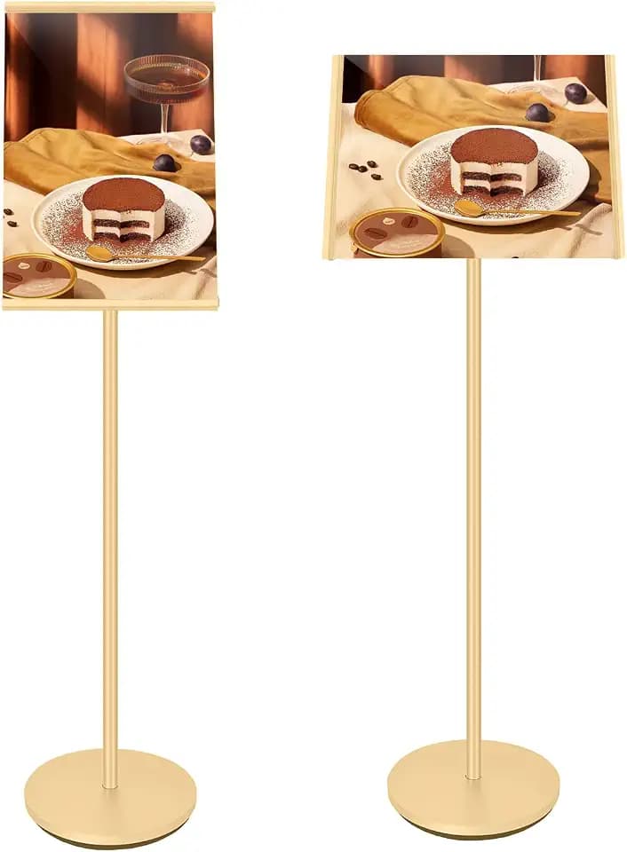 A3 Präsentationsständer, Winkelverstellbarer Aufsteller (Gold)