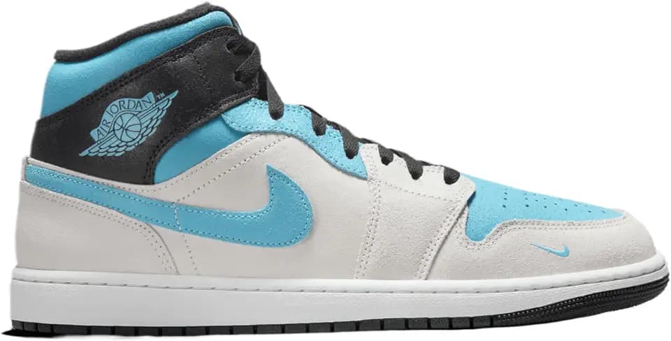Jordan Air 1 Mid Se - Men's (Summit White/Blue Chill/Anthracite)