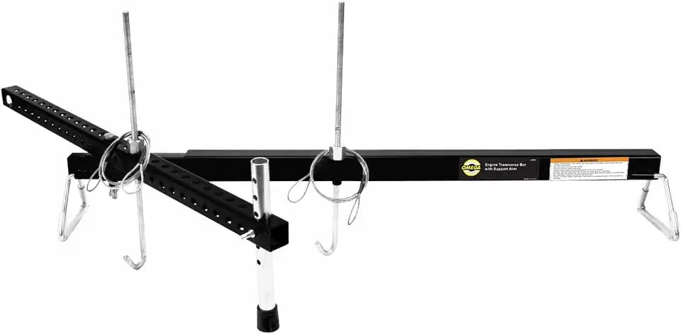Omega 44700 Black Engine Transverse Bar with Arm - 700 lb. Capacity