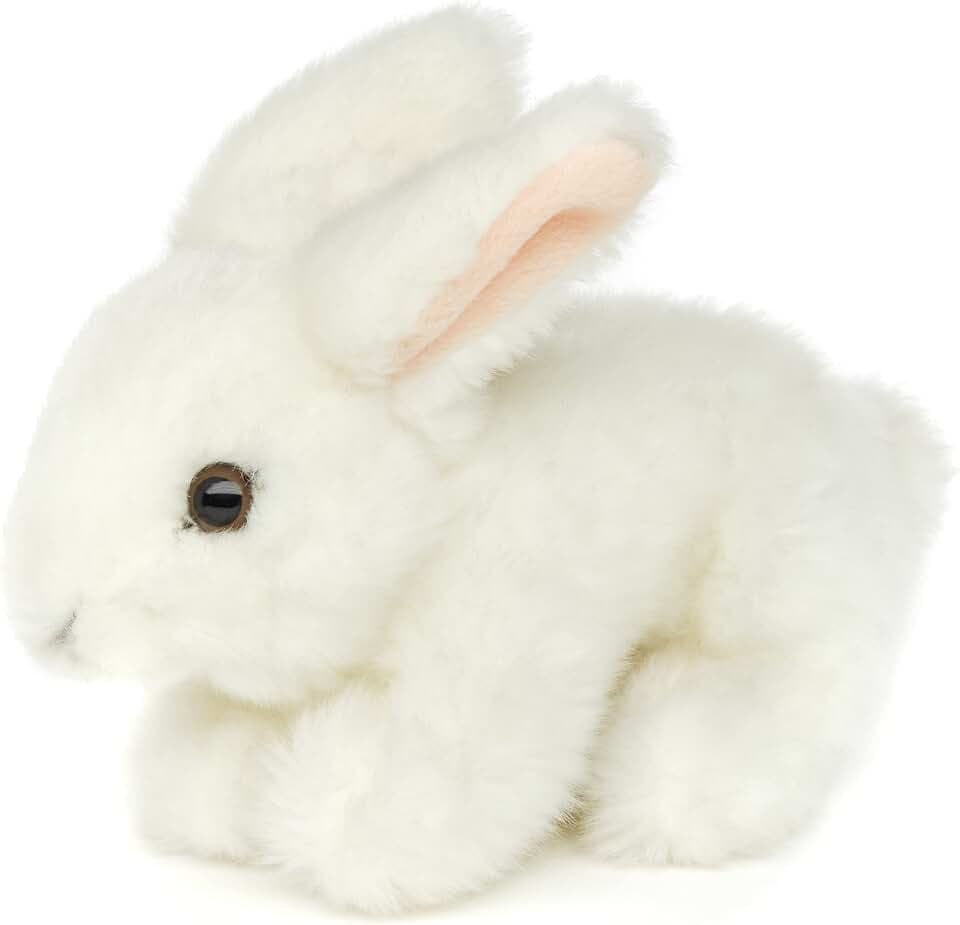 Uni-Toys - Hase, liegend (weiß) - 18 cm (Länge) - Plüsch-Kaninchen - Plüschtier, Kuscheltier