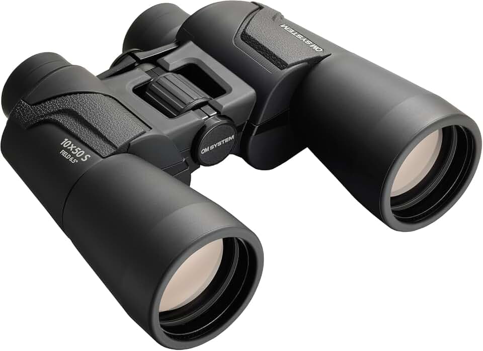 OM SYSTEM Fernglas 10x50 S - Kompaktes Feldstecher Set mit 10x Zoom
