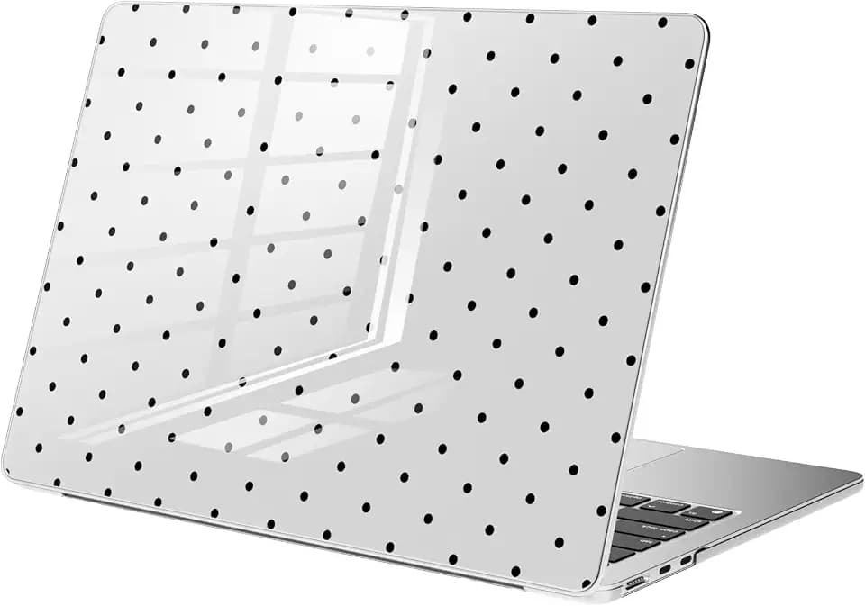 Compatible with MacBook Air 13 inch Case M1 Cute Black Polka Dot