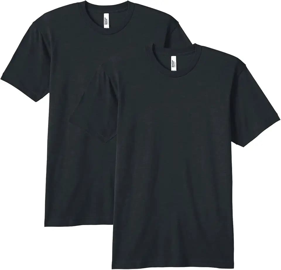 American Apparel Men's Tri-Blend Track T-Shirt 2-Pack