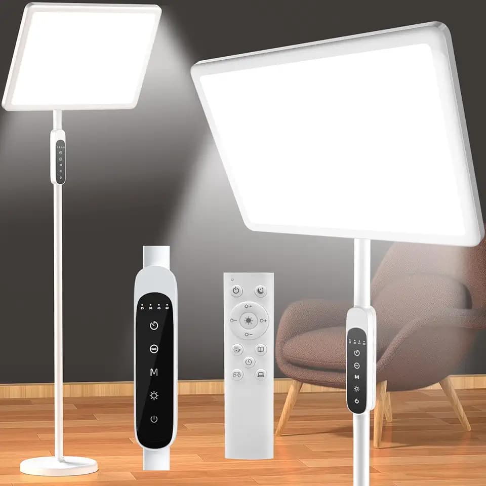 12000 Lux Light Therapy Lamp, Full Spectrum Sunlight Lamp, UV-Free Sun Lamp