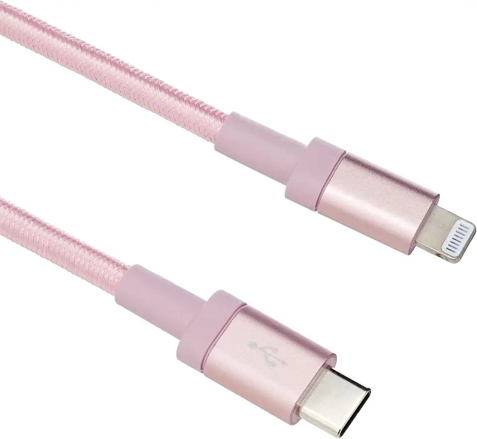 Amazon Basics MFi Certified USB-C to Lightning Cable, Fast Charging with Power Delivery for Apple iPhone 14 13 12 11 X Xs Pro, Pro Max, Plus, iPad, 6 Foot, Rose Gold
