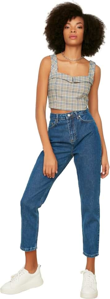 TRENDYOL Damen Jeans Trendyol -Hohe Taille Mom Jeans