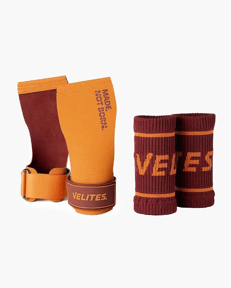 Velites | Handgrips All Terrain + handgelenkbandage + zubehör Tragetasche | Gleicher Grip | Verwendung ohne Kreide auf Allen Arten von stäben: rau, glatt, mit und ohne Kreide | Cross Training