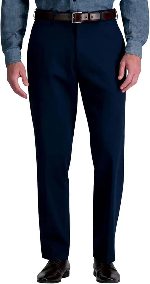 Haggar Men's Haggar Men's Wrinkle Free Performance Khaki Classic Fit Flat Front Pant