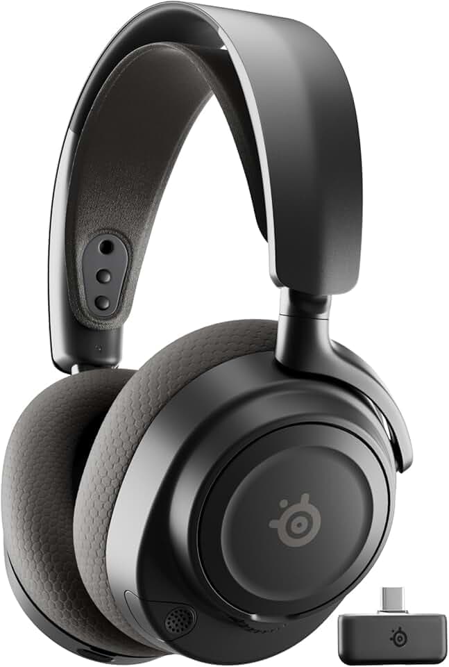SteelSeries Arctis Nova 7 Wireless Gen 2 Multi-Plattform-Gaming-Headset - Echtzeit-App-Steuerung - Über 50 Std. Akkulaufzeit - 2,4 GHz/Bluetooth parallel möglich -PC, PS5, PS4, Switch 1/2, Mobilgeräte