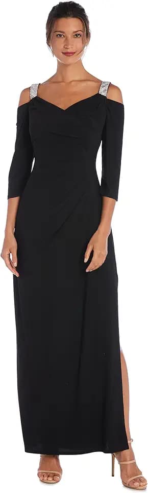 R&M Richards Women's Draped in Glamour Evening Dress