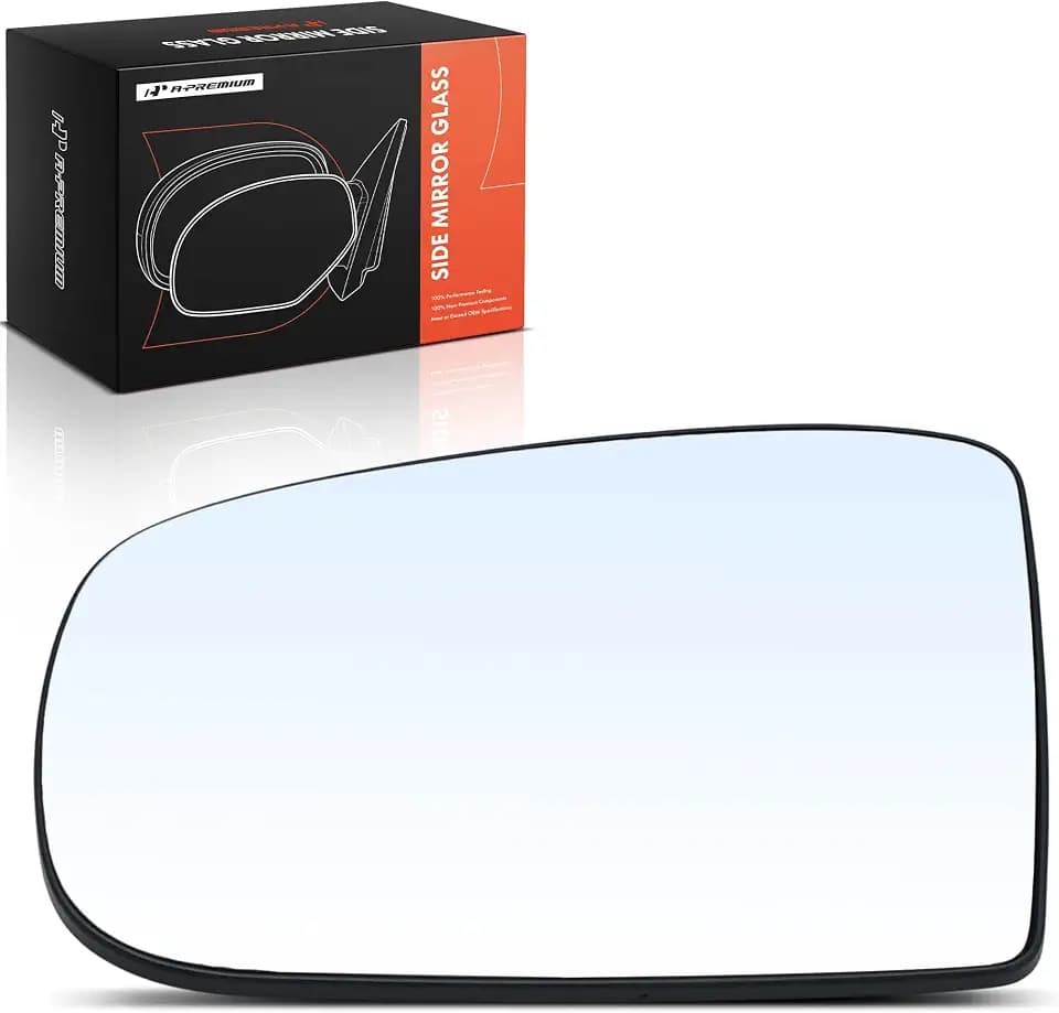 A-Premium Left Driver Side Heated Mirror Glass with Backing Plate