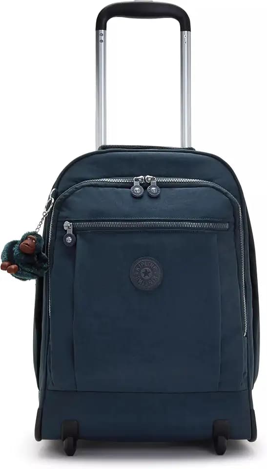 Kipling Women's Gaze Large Rolling, Durable, Wheeled Backpack with Adjustable Shoulder Straps, Nylon Book Bag, True Blue Tonal, 8.25" L x 17.25" H x 12.25" D,100352251