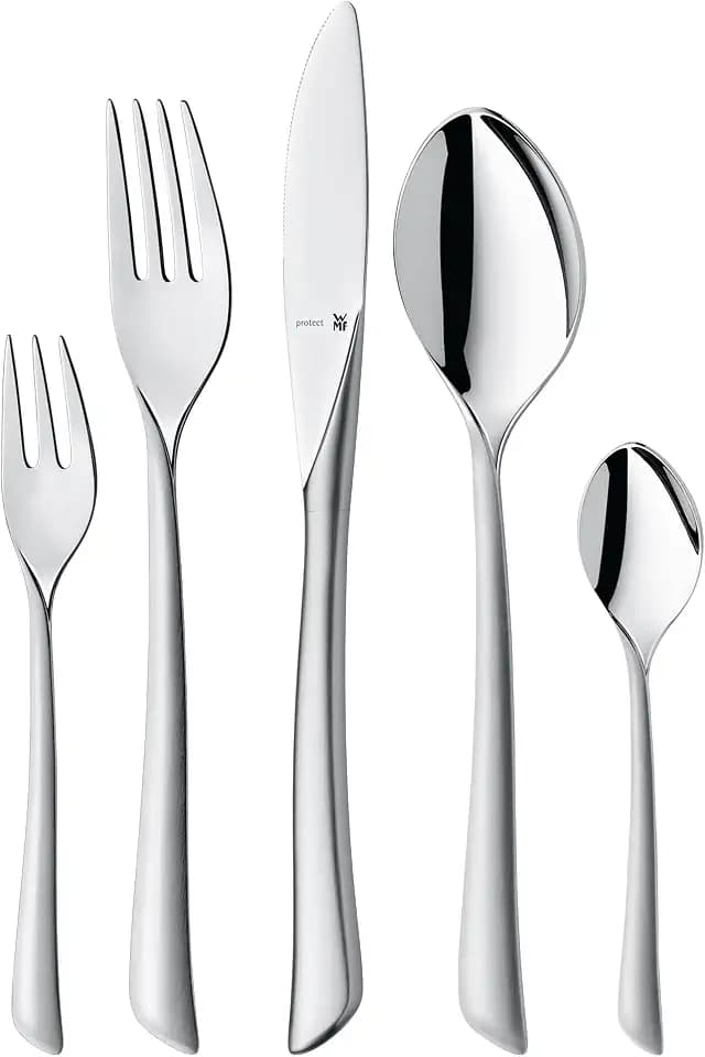 WMF Virginia Besteck Set 12 Personen, Essbesteck 60 teilig, Hohlheftmesser, Cromargan Protect poliert, kratzbeständig, spülmaschinenfest