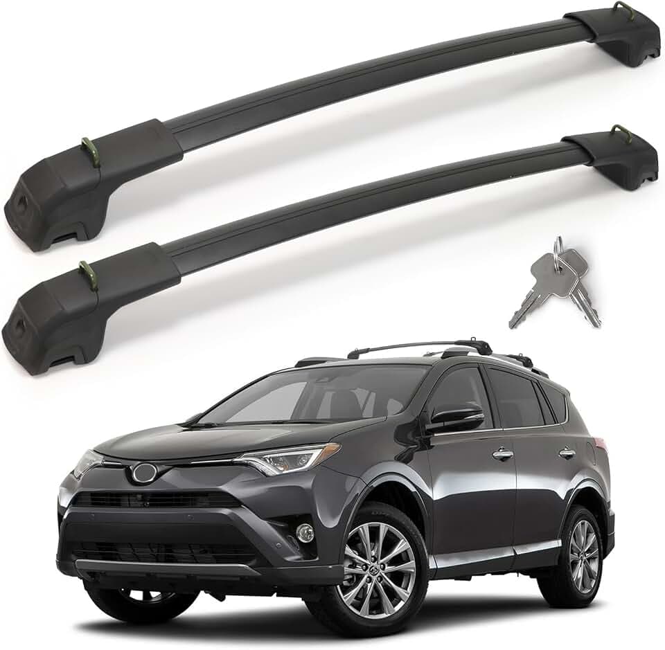 360LBS T-Slot Roof Rack Cross Bars Compatible with Toyota Rav4 2013-2018