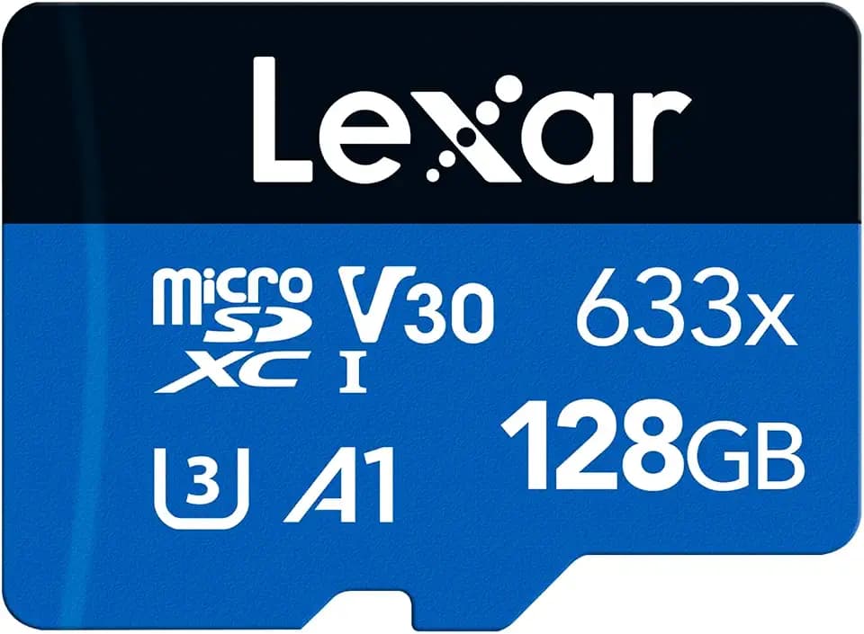 Lexar 128GB Micro SD Karte, microSDXC UHS-I Karte + SD-Adapter, Bis zu 100 MB/s Lesen, Speicherkarte Micro SD mit A1, C10, U3, V30, für Handy/Tablet/Überwachungskamera