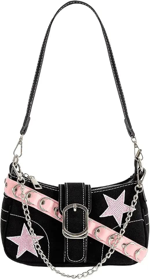 Cute Y2k Purse for Women, Mini Shoulder Bag with Chain Strap