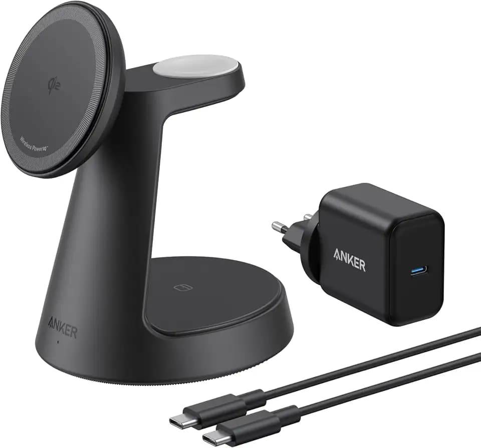 Anker MagGo 3-in-1 Ladestation Qi2 15W MagSafe kompatibel Ladegerät
